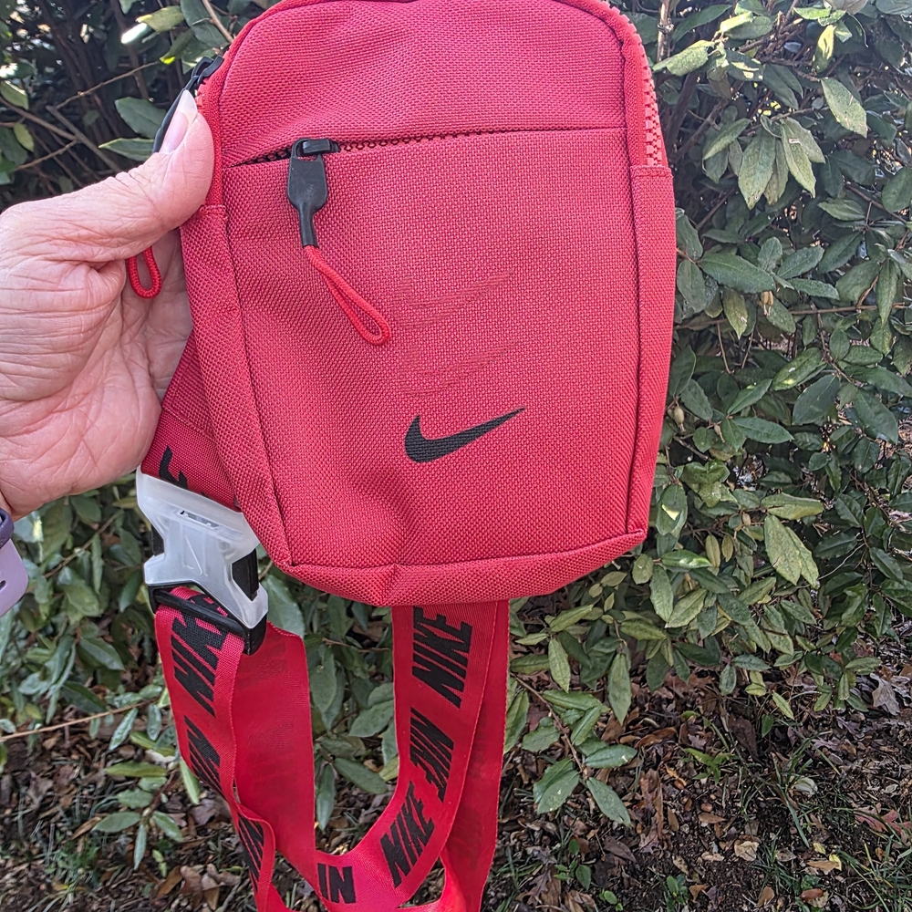 Nike Red Belt Bag with Black Accents